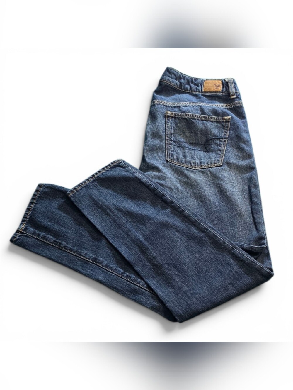 American Eagle Outfitters Women's Boy Jeans Size 6 Medium Wash Relaxed Straight